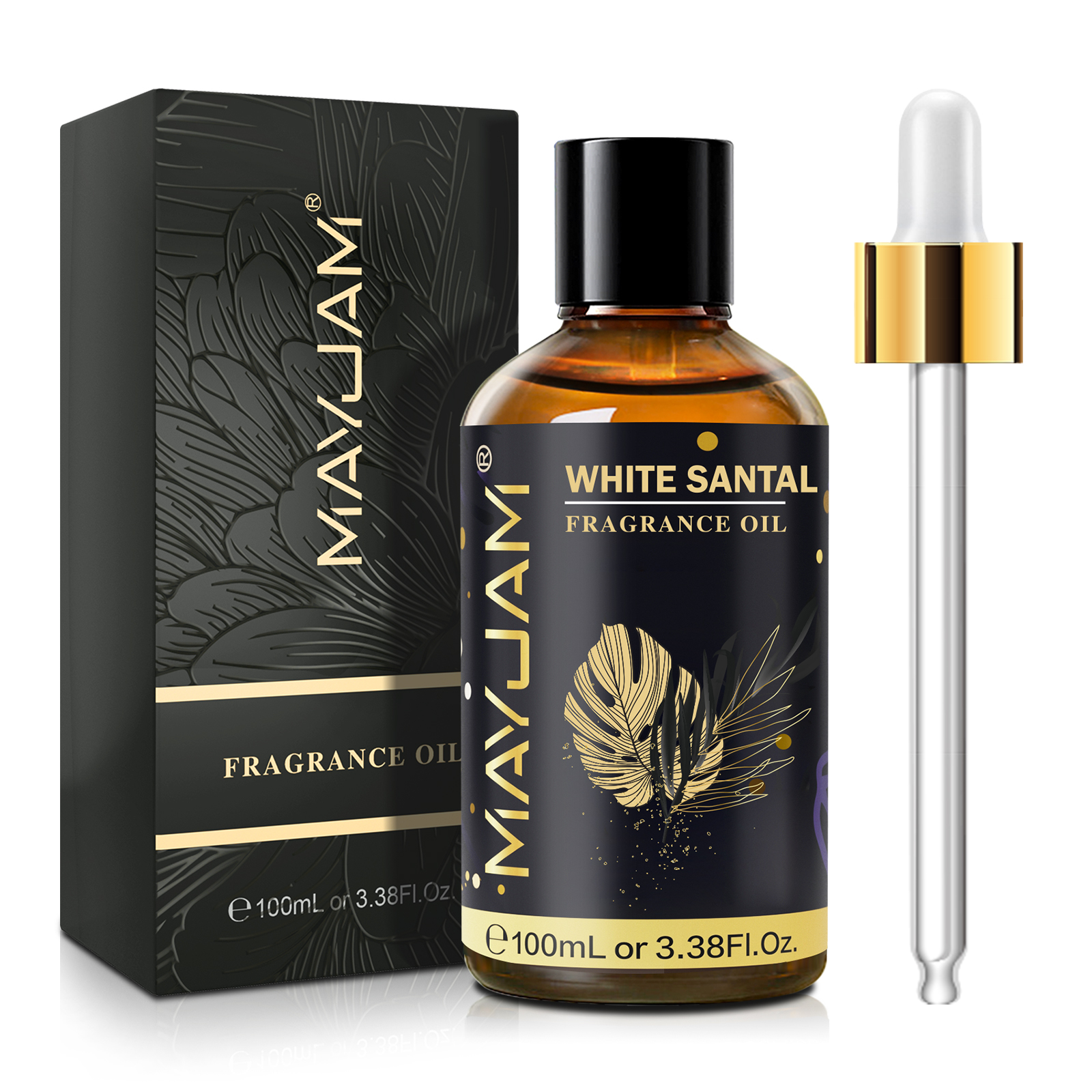 Amber Musk Oil - MAYJAM 100ml Fragrance Oil White Santal